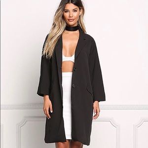 Black Minimalist Trench Coat